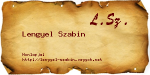 Lengyel Szabin névjegykártya