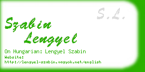 szabin lengyel business card